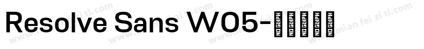 Resolve Sans W05字体转换
